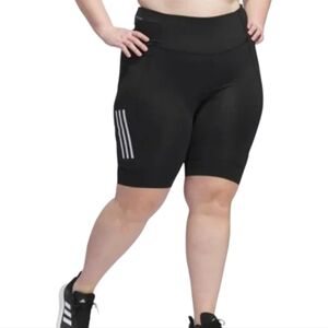 Adidas THE PADDED CYCLING Black with Reflective SHORTS PLUS SIZE 1X‎ 2X New!
